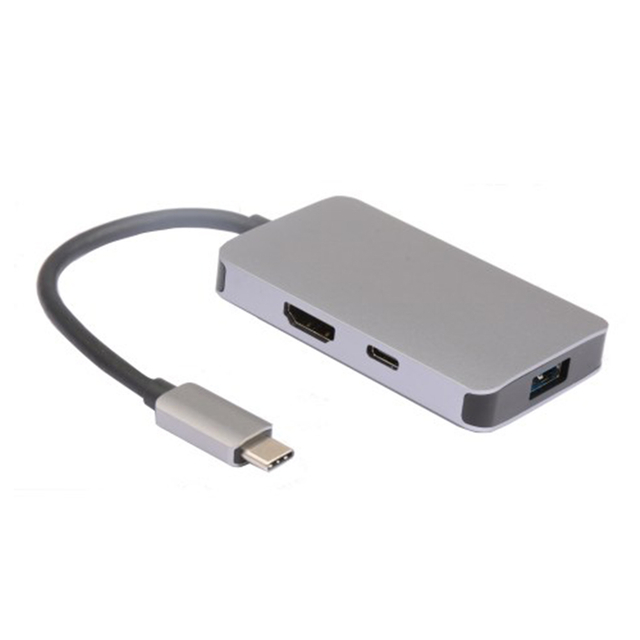 USB-C 3-in-1 Mini Docking Station with 4K HDMI+USB-A and Power Delivery up to 100W