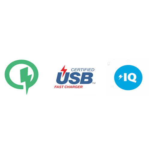 Verify fast charger Certification Logos