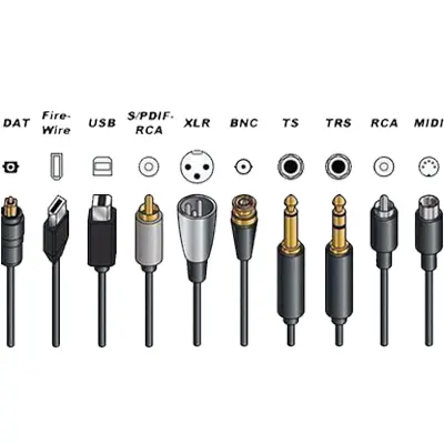 different audio port cables